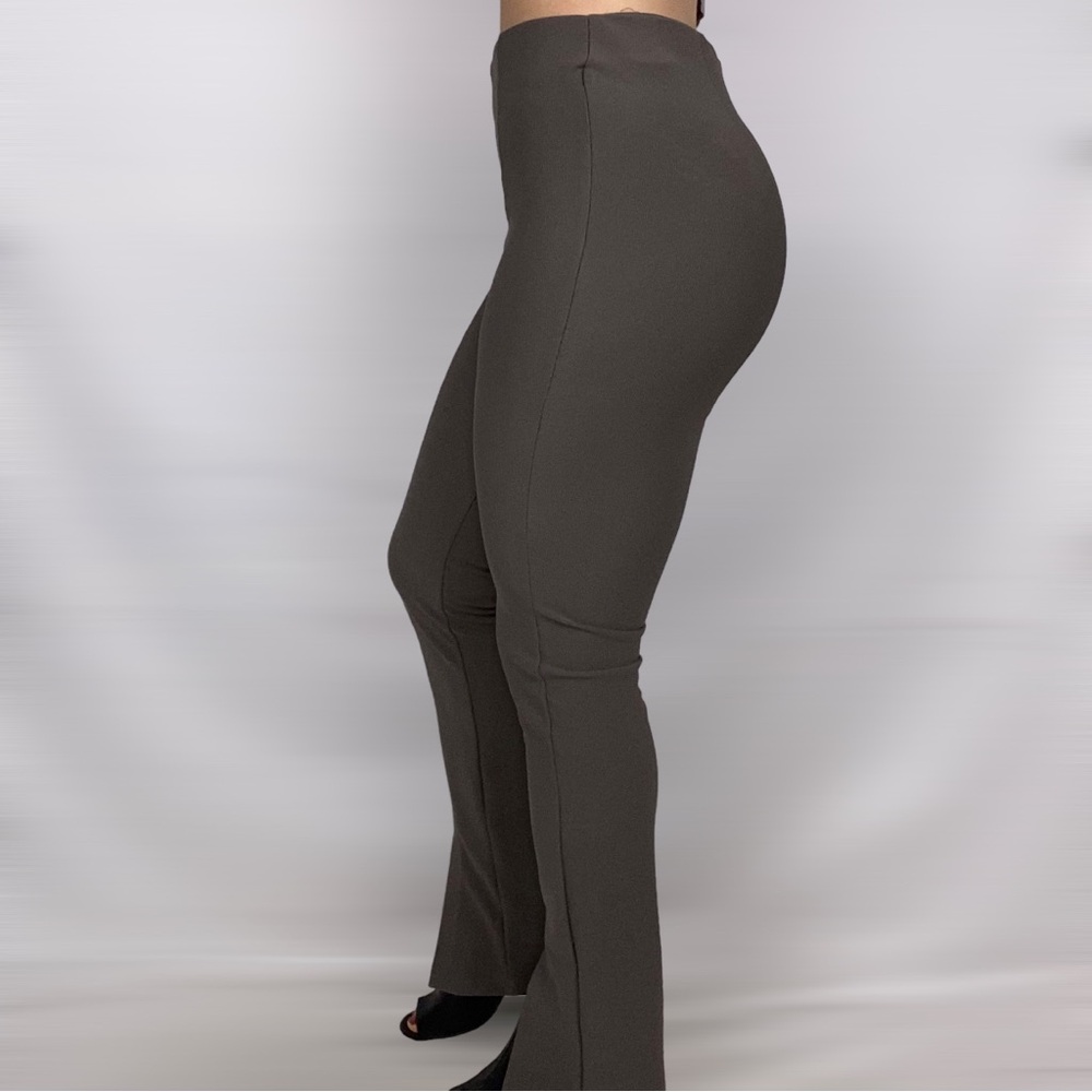 ZARA Front‎ Split Ribbed High Rise Pants - Picture 4 of 7
